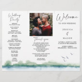 Het programma voor het huwelijk van het bergmeer v flyer (Voorkant)