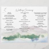 Het programma voor het huwelijk van het bergmeer v flyer (Achterkant)