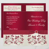 Het programma voor het huwelijk van Rode en ivoren (Voorkant / Achterkant)