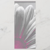 Het programma voor het huwelijk van roze en grijze programmakaart (Achterkant)