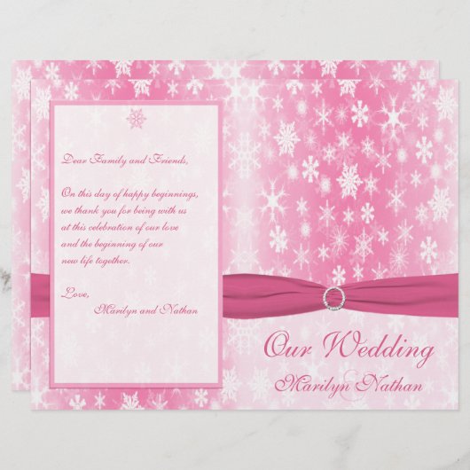 Het programma voor het weddenschap tussen roze en  (Voorkant / Achterkant)