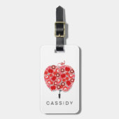 Het project "Groei A Tree" — Apple Tree Bagagelabel (Voorkant verticaal)