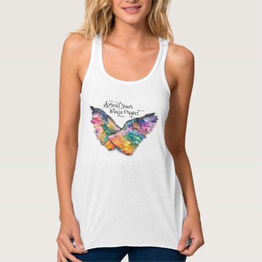 Het project Spread Your Wings - Vrouwentank Tanktop (Voorkant)