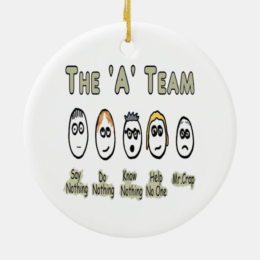 Het projectbeheer van het A-team Keramisch Ornament (Achterkant)