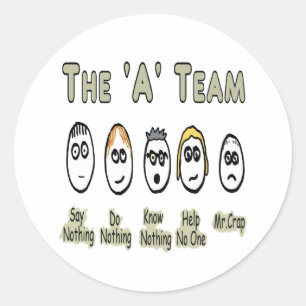Het projectbeheer van het A-team Ronde Sticker