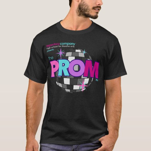 Het Prom Zwarte Unisex T-Shirt (Voorkant)