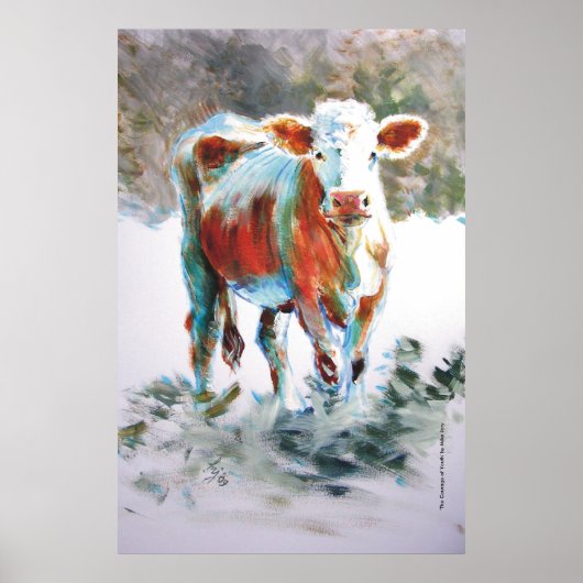 Het promoten van het schilderen van de Koe van jon Poster (Voorkant)