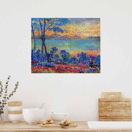 Het Provençaalse landschap van Henri-Edmond Cross Poster (Keuken)