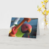 Het pruim Geleide Wenskaart van de Parkiet Kaart (Gele Bloem)