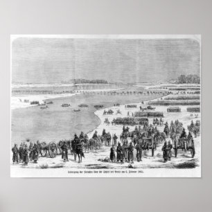 Het Pruisische leger overstag de Shlei in Arnis Poster