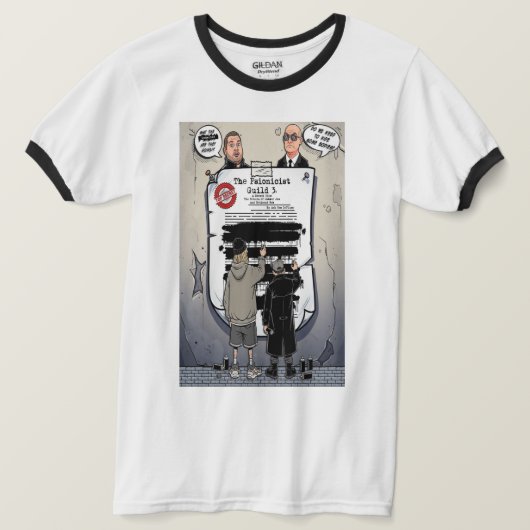 Het Psionicist Gilde 3 Ringer T-Shirt (Design voorkant)