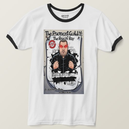 Het Psionicist Gilde 4 Ringer T-Shirt (Design voorkant)