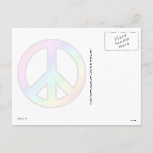 Het psychedelische Briefkaart van de Vrede van de (Achterkant)