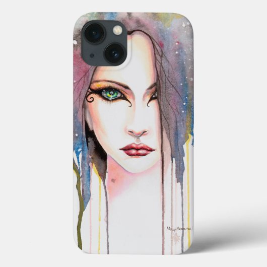 Het Psychische Waterverf Modern Kunst Portret Case-Mate iPhone Case (Achterkant)
