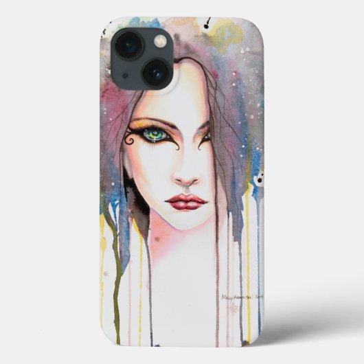 Het Psychische Waterverf Moderne Kunstportret Case-Mate iPhone Case (Achterkant)