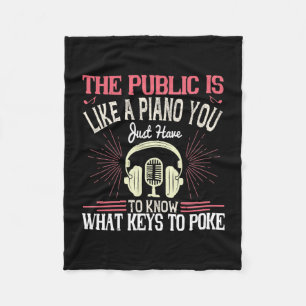 Het publiek is een piano fleece deken