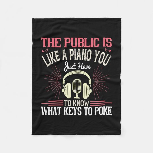 Het publiek is een piano fleece deken (Voorkant)