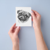 Het Pug-portret | Mopshond Gezicht Flyer (Hand)