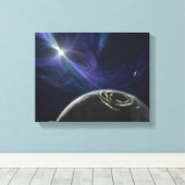 Het pulsaraardsysteem canvas afdruk (Insitu (Houten vloer))