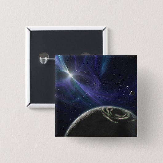 Het pulsaraardsysteem vierkante button 5,1 cm (Voorkant /achterkant)