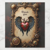 Het pulserende hart van de mechanica,  wijn etiket (Enkel label)