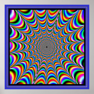 Het pulserende Web van de Spin van Kleuren Poster