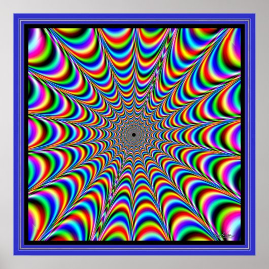 Het pulserende Web van de Spin van Kleuren Poster (Voorkant)