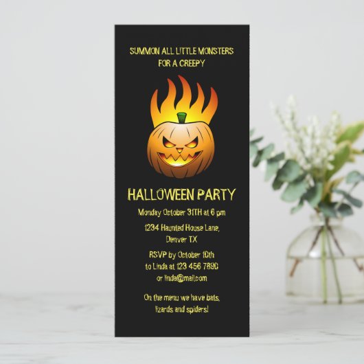 Het Pumpkins Halloween feest Kaart (Staand voorkant)