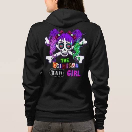 Het Punk Rockmeisje van het Originele Ongelukkige  Hoodie (Achterkant)
