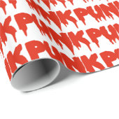 Het PUNK Verpakken papier-Rode Txt van de Cadeaupapier (Rol Hoek)