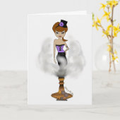 Het Punk Wenskaart Jeanie van de stoom Kaart (Gele Bloem)