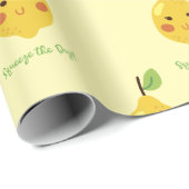 Het Punny Lemon Pattern van de Dag drukken Cadeaupapier (Rol Hoek)