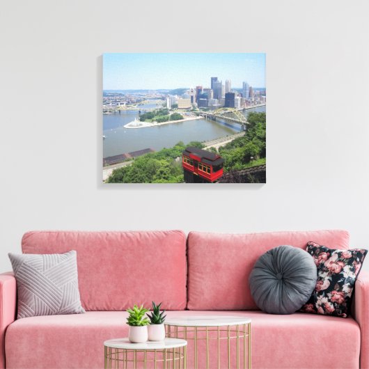 Het punt canvas afdruk (Insitu (Woonkamer))