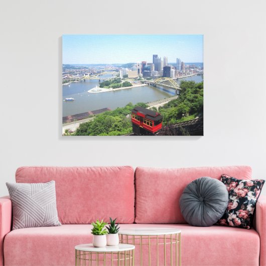 Het punt canvas afdruk (Insitu (Woonkamer))