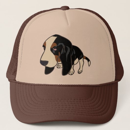 HET PUPPY VAN BASSET HOUND TRUCKER PET (Voorkant)