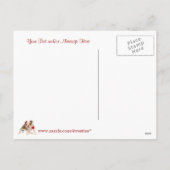 Het Puppy van de buldog is Mijn Versie 2 van het Feestdagenkaart (Achterkant)