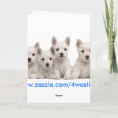 Het Puppy van de buldog liet het sneeuwen Feestdagen Kaart (Achterkant)