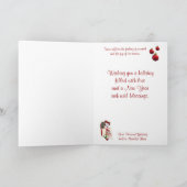 Het Puppy van de buldog liet het sneeuwen Feestdagen Kaart (Binnen)