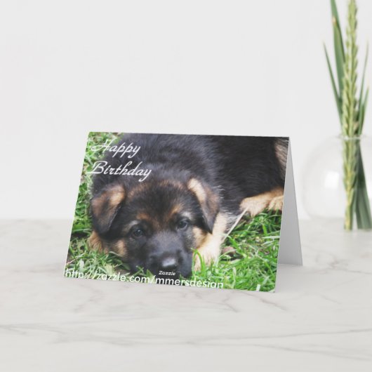 Het Puppy van de Duitse herder - de kaart van de (Achterkant)