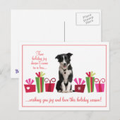 Het Puppy van de vakantie met het Briefkaart van (Voorkant / Achterkant)