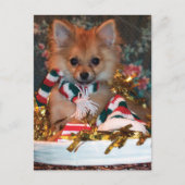 Het Puppy van Kerstmis Feestdagenkaart (Voorkant)
