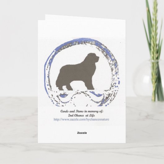 Het Puppy van Newfoundland van de Kaart van de (Achterkant)