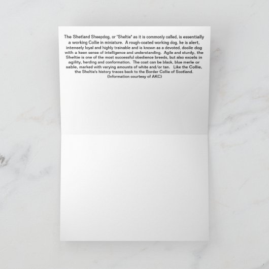Het Puppy van Sheltie Kaart (Binnen)