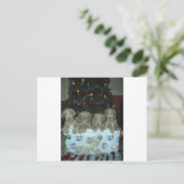 Het "puppy" van Weimaraner van Kerstmis Feestdagenkaart (Staand voorkant)