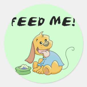 Het puppy voedt me T-shirts en Giften Ronde Sticker