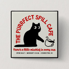 Het Purfect Spill Cafe Vierkante Button 5,1 Cm