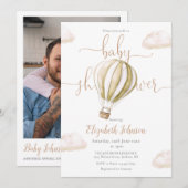 Het QR-code-foto van een hete luchtballon voor een Kaart (Voorkant / Achterkant)