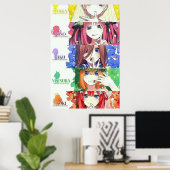 Het Quintessens Quintuplets Potraat Poster (Thuiskantoor)