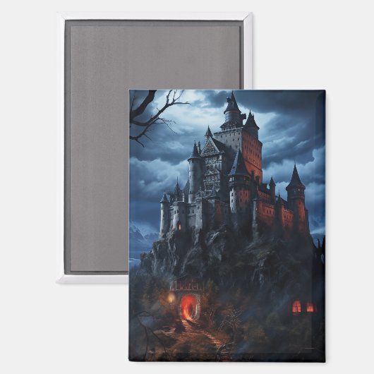 Het raadsel van kasteel Dracula #4 Magneet (Voorkant / Achterkant)
