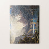 Het Raadsel van Tahoe van het Meer van Bierstadt Legpuzzel (Verticaal)